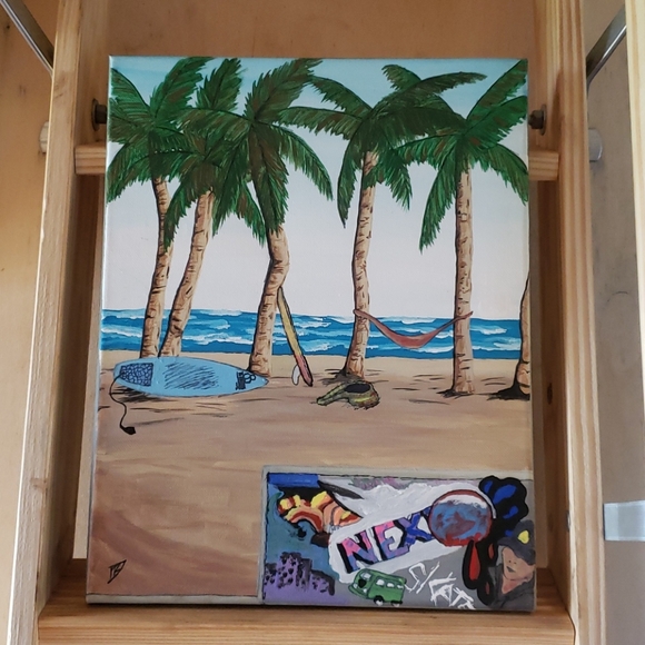 Original beach painting - Picture 1 of 2